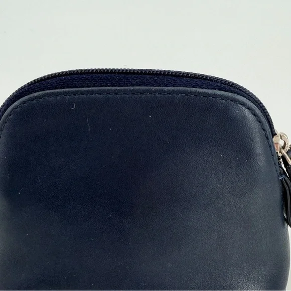 Coach Classic Vintage Dome Blue Leather Legacy Rare Zip Coin Purse Cosmetic Y2K - Picture 6 of 7